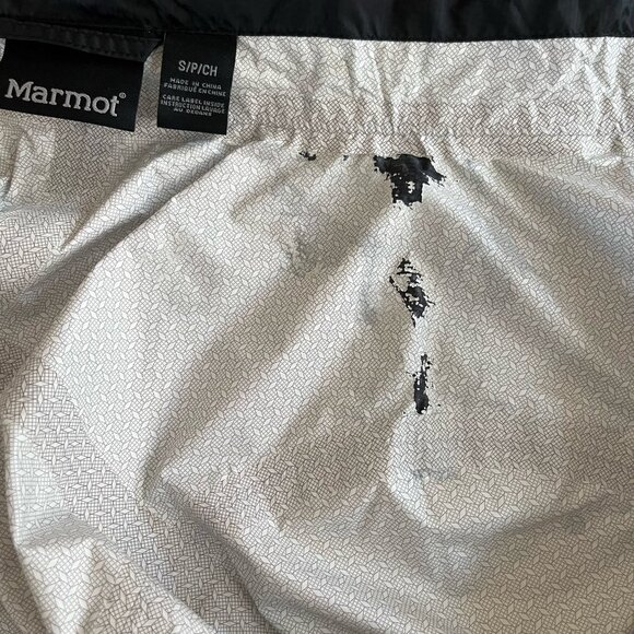 Marmot Women's PreCip Eco Jacket Size S Black Waterproof Taped Seams Hood - Picture 12 of 13